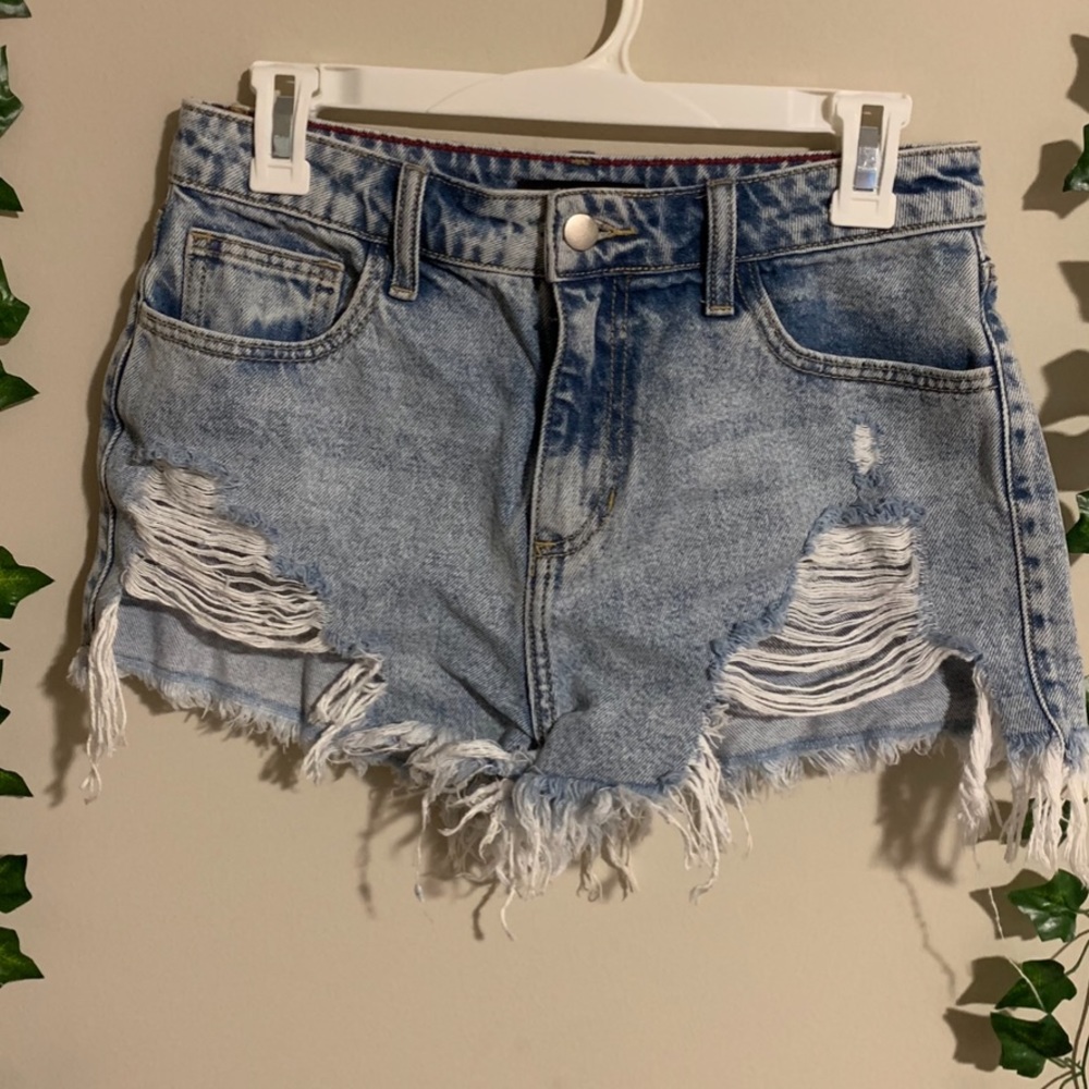 Ripped Jean Shorts